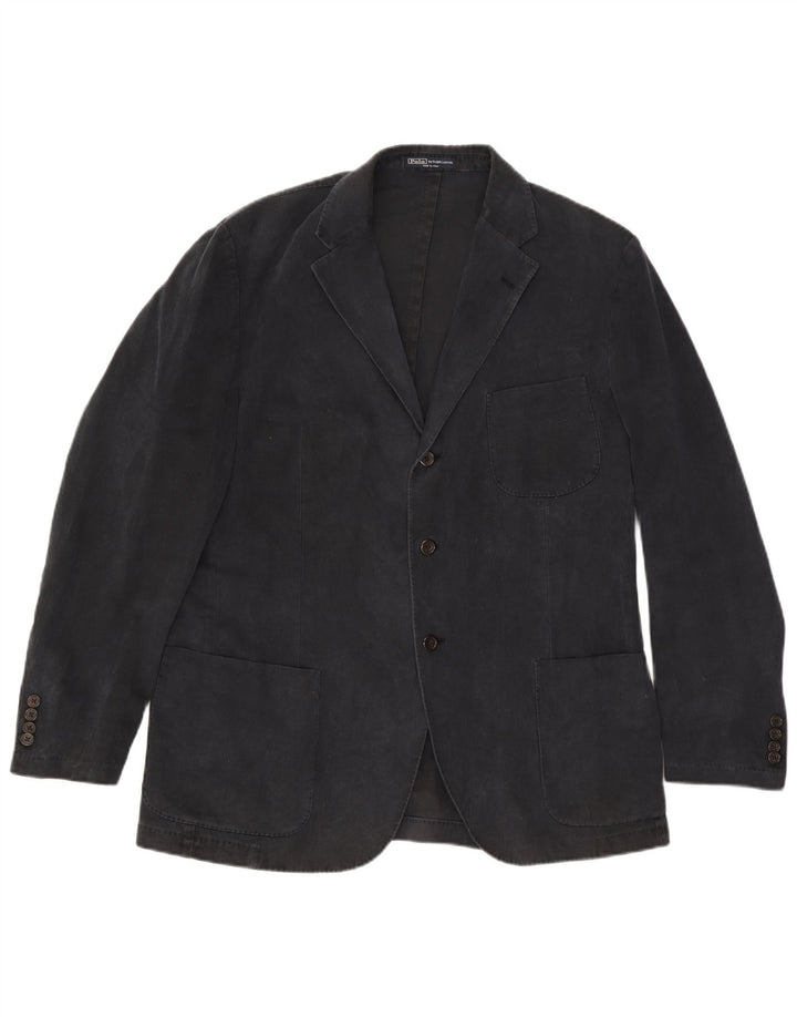 Polo Ralph Lauren Herre 3-knaps blazerjakke IT 54 XL Sort Bomuld