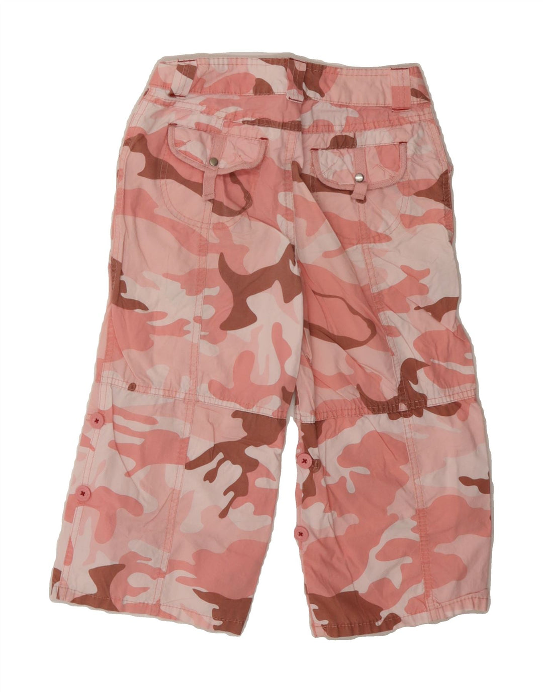 MOSSIMO Girls Capri Trousers 9-10 Years Medium W24 L16 Pink Camouflage Vintage Mossimo and Second-Hand Mossimo from Messina Hembry 
