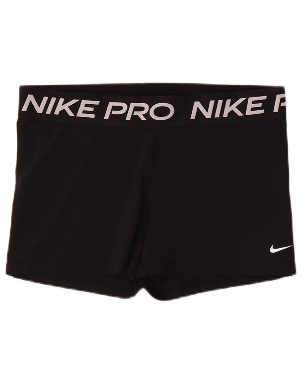 Nike Dame Dri Fit grafiske sportsshorts UK 18 XL Sort Polyester