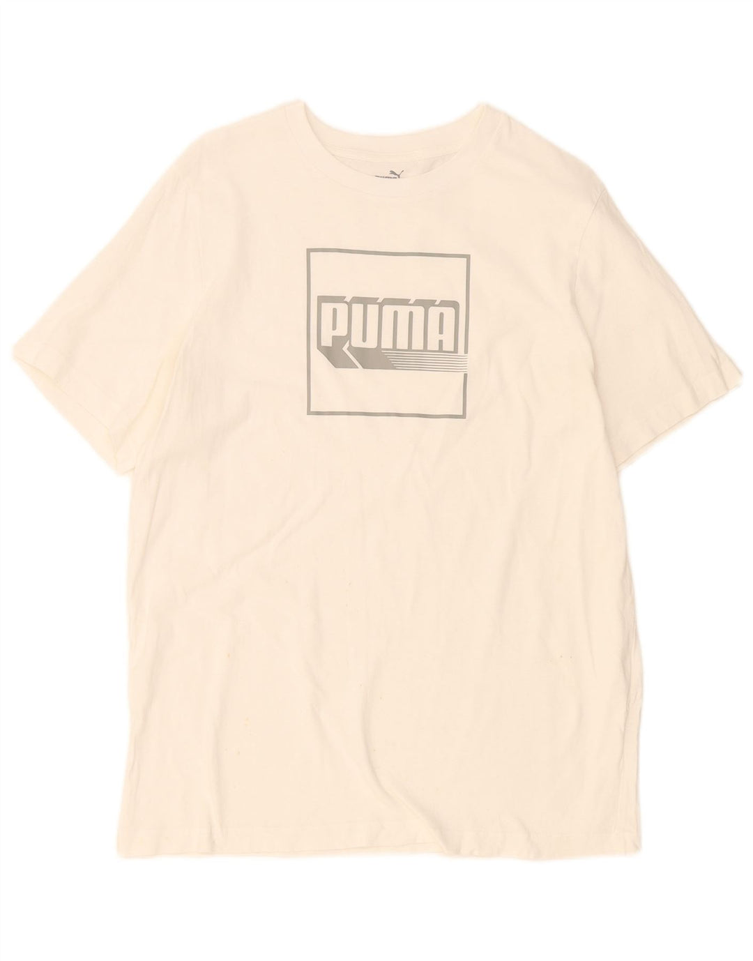 Puma Herre Grafisk T-Shirt Top Stor Hvid
