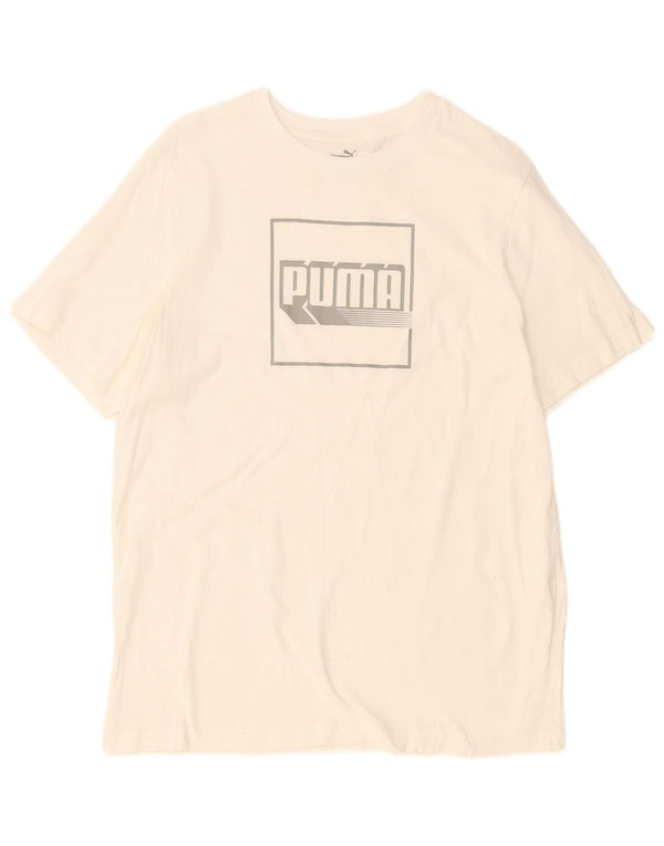Puma Mens Graphic T-Shirt Top Large White