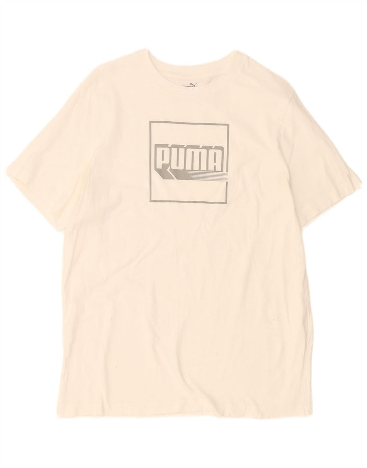 Puma Herre Grafisk T-Shirt Top Stor Hvid