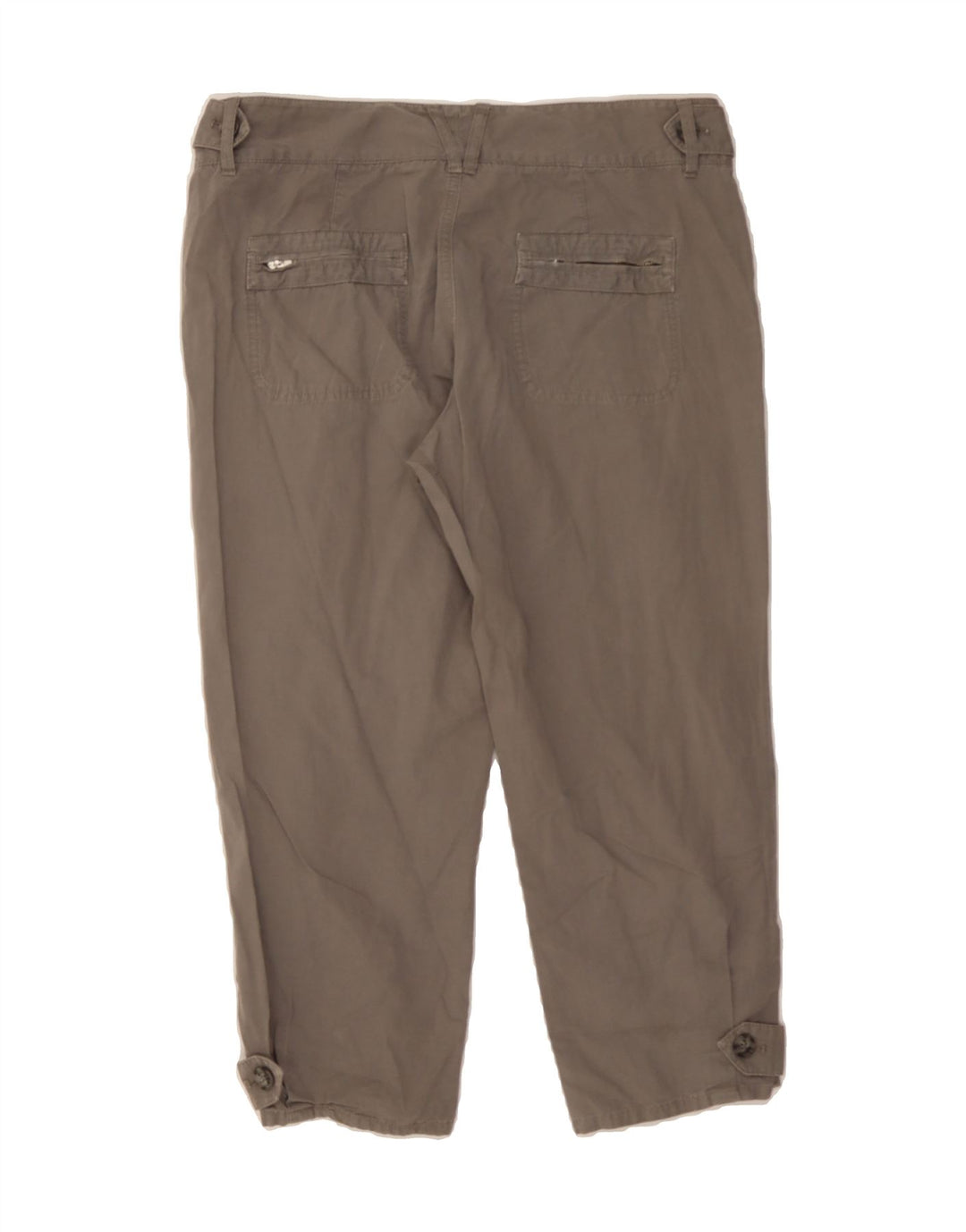 MASSIMO DUTTI Womens Slim Capri Trousers EU 40 Medium W30 L21 Grey Vintage Massimo Dutti and Second-Hand Massimo Dutti from Messina Hembry 
