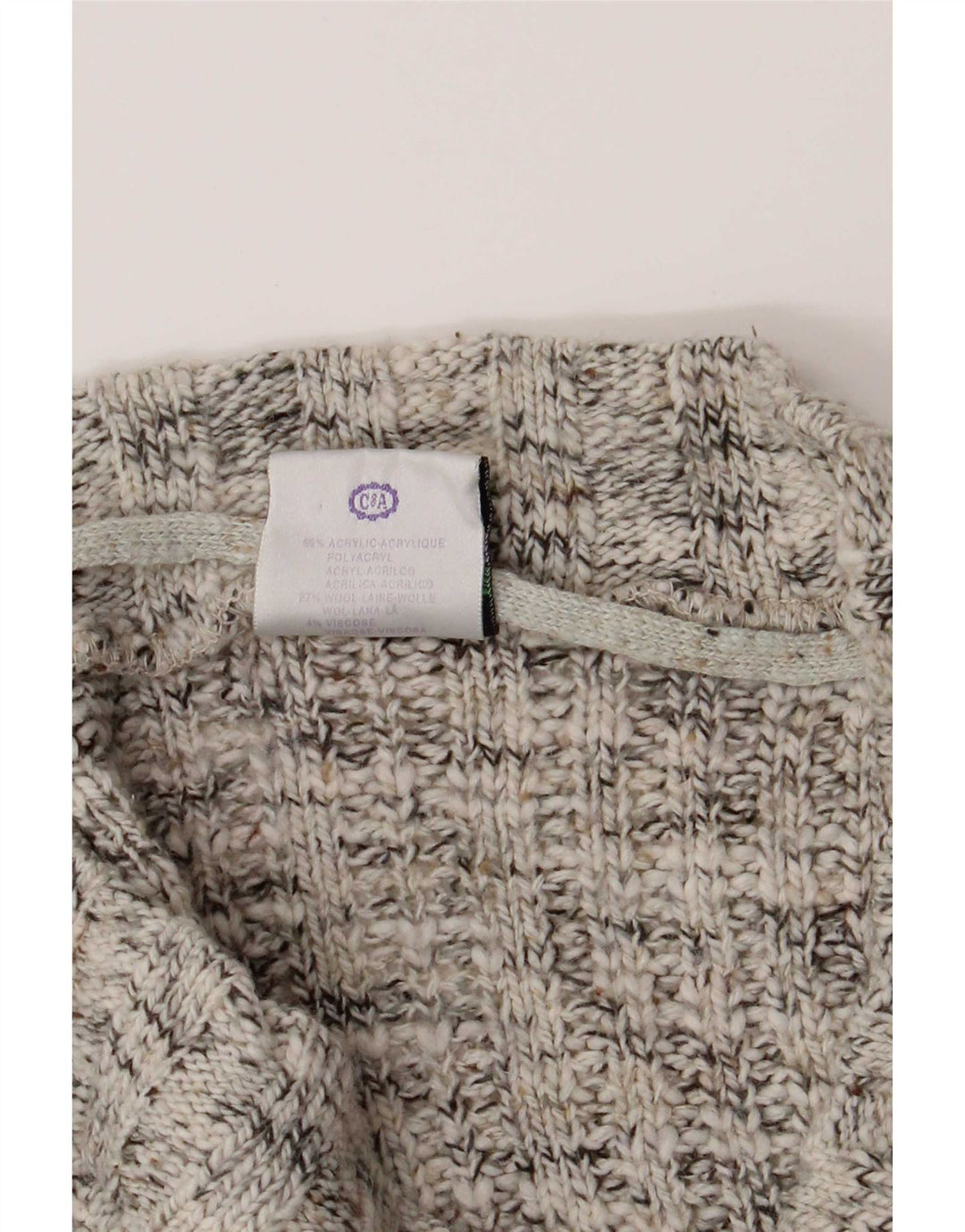 C&A Herre Ny hurtig V-hals sweater Medium Grey Flecked Acryl