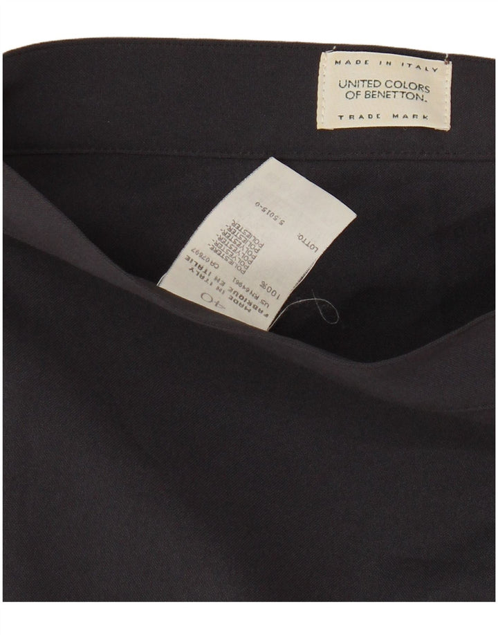 Benetton Dame Mini Nederdel IT 40 Small W26 Navy Blue Polyester