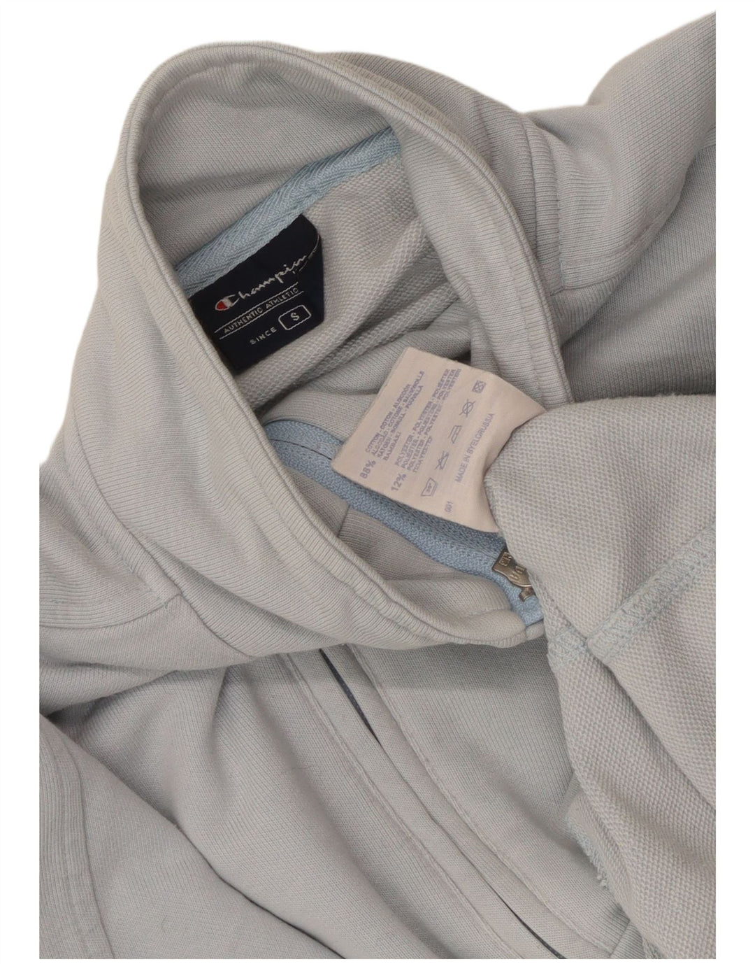 Champion Dame træningsdragt Topjakke UK 10 Small Blue Cotton