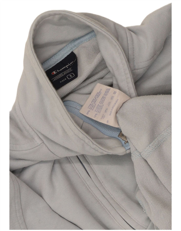 Champion Dame træningsdragt Topjakke UK 10 Small Blue Cotton