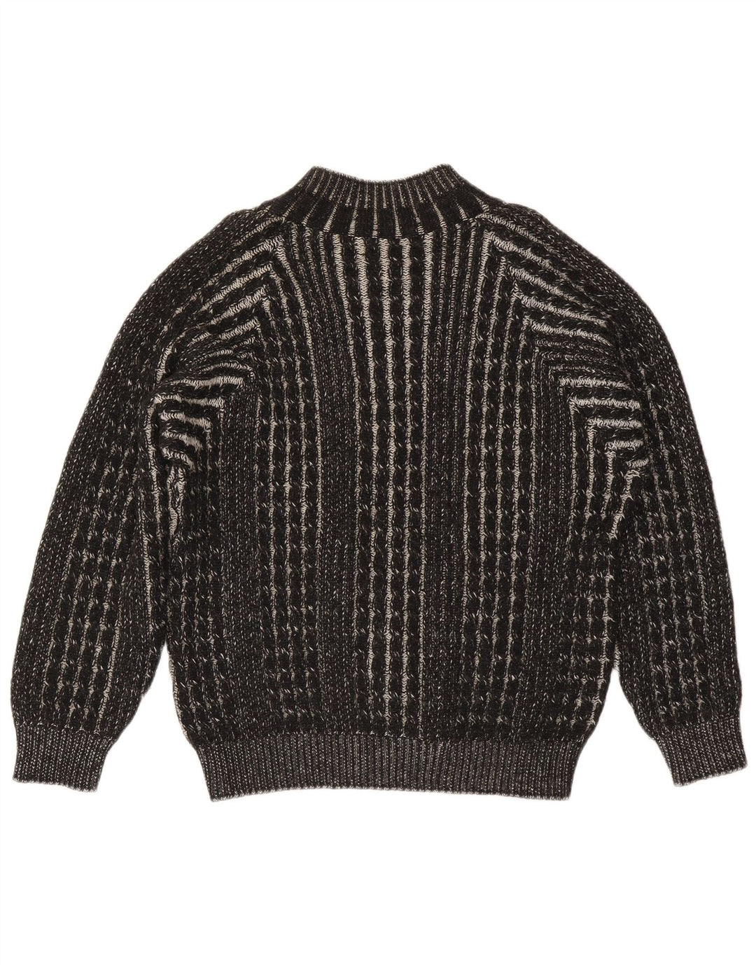 Pitti Herre V-hals sweater Stor Sort Geometrisk