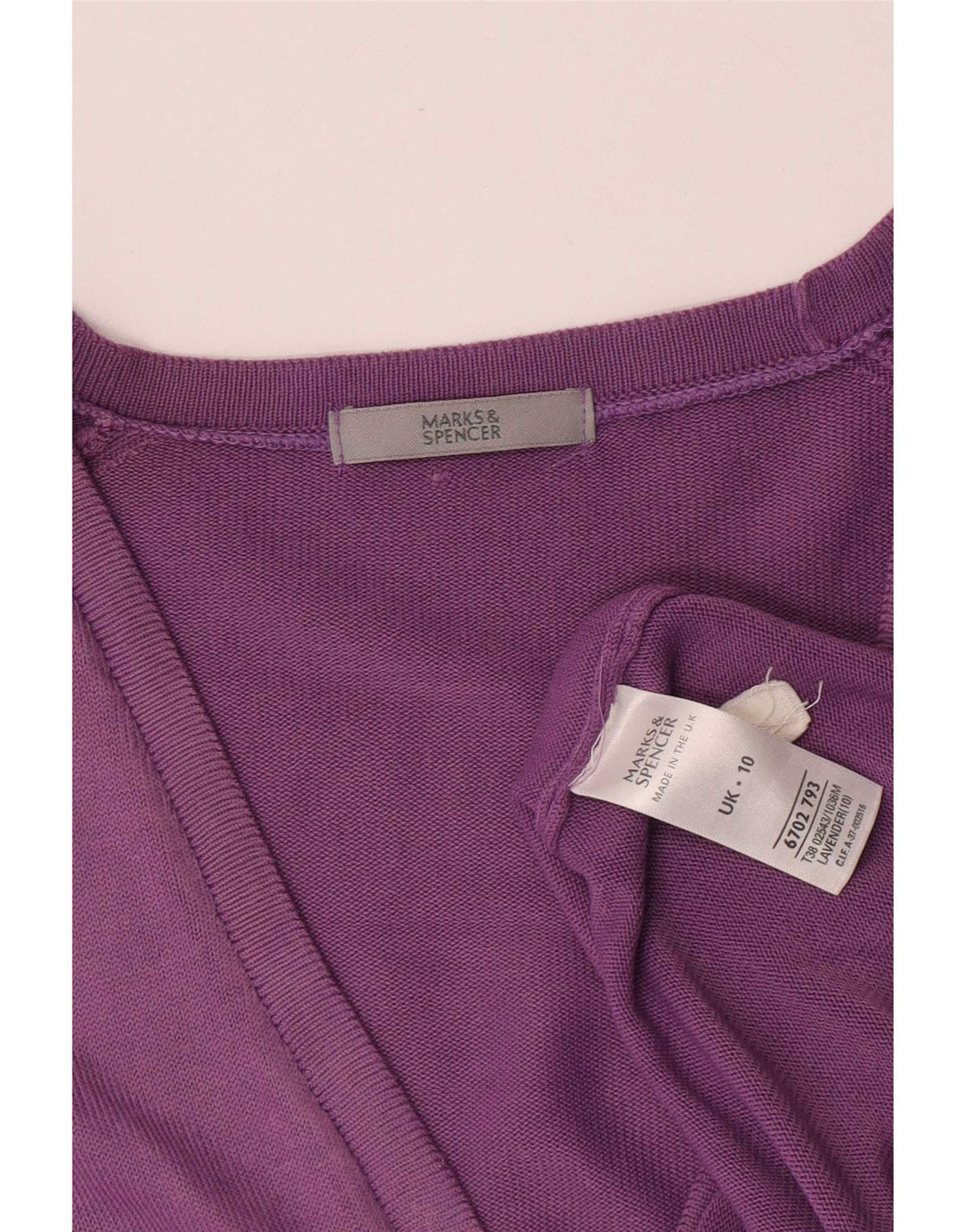 Marks & Spencer Dame oversized cardigan sweater UK 10 Small Purple