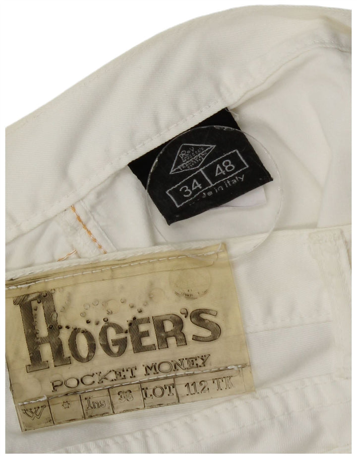 Roy Rogers Herre Casual Shorts IT 48 Medium W34 Hvid Bomuld