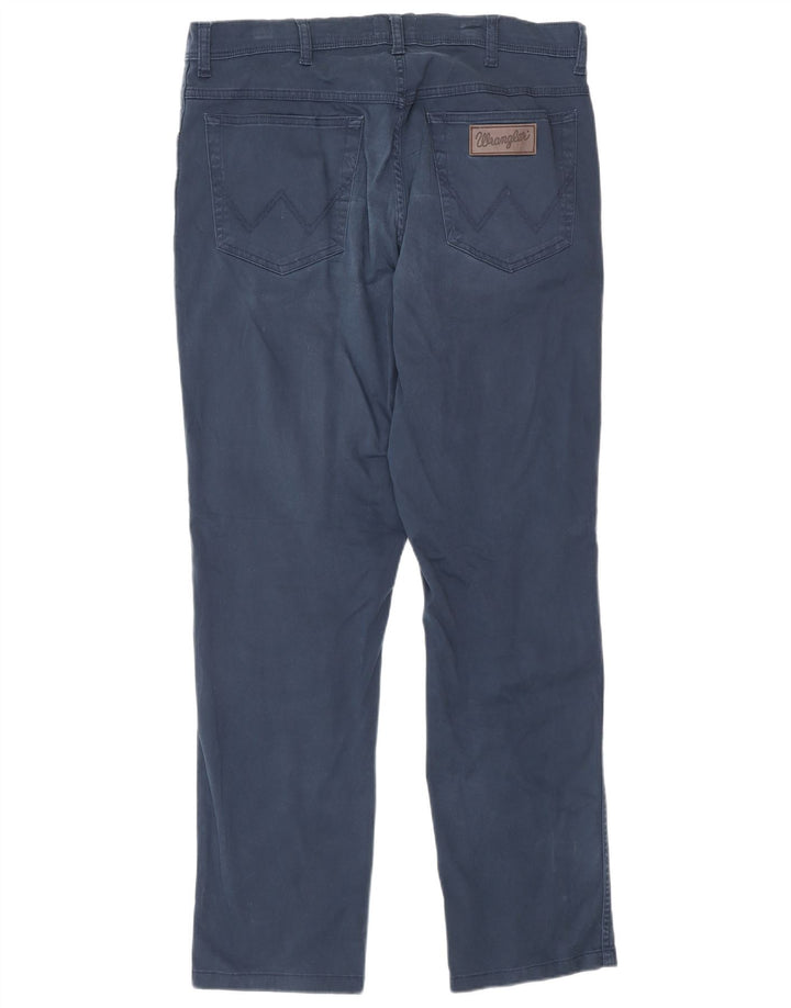 Wrangler Herre Texas Slim Jeans W36 L34 Marineblå Bomuld