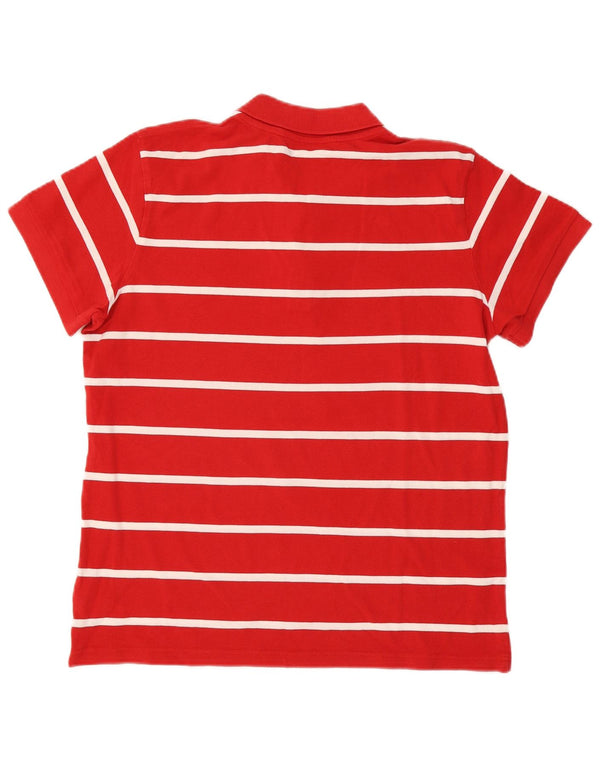 Adidas herre poloshirt XL rødstribet bomuld