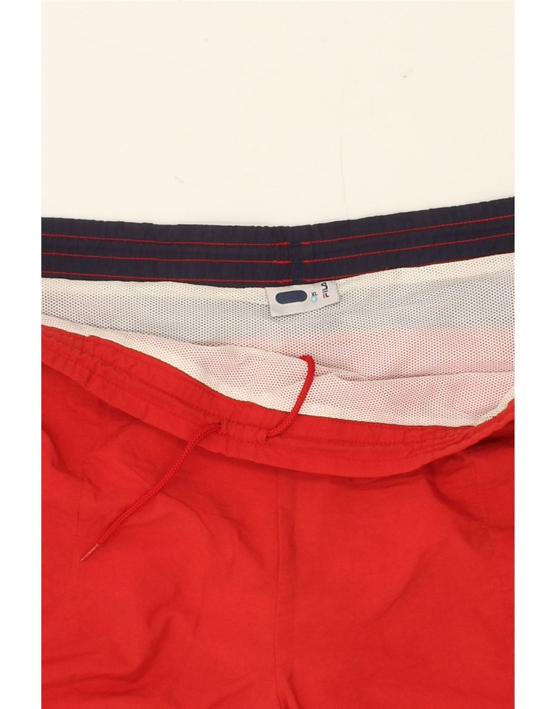 FILA Mens Swimming Shorts XL Red Colourblock Polyamide Vintage Fila and Second-Hand Fila from Messina Hembry 