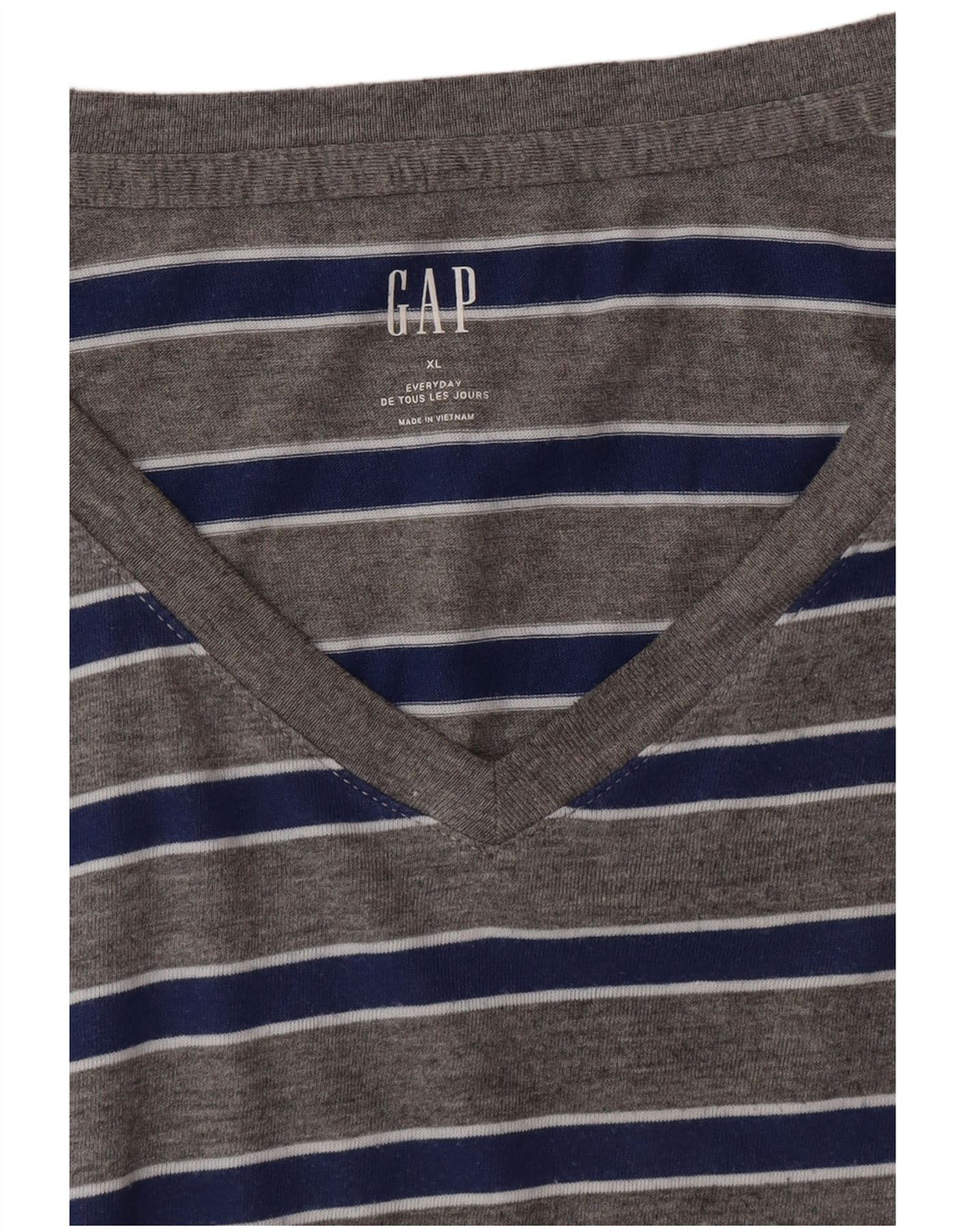 GAP Herre T-Shirt Top XL Gråstribet
