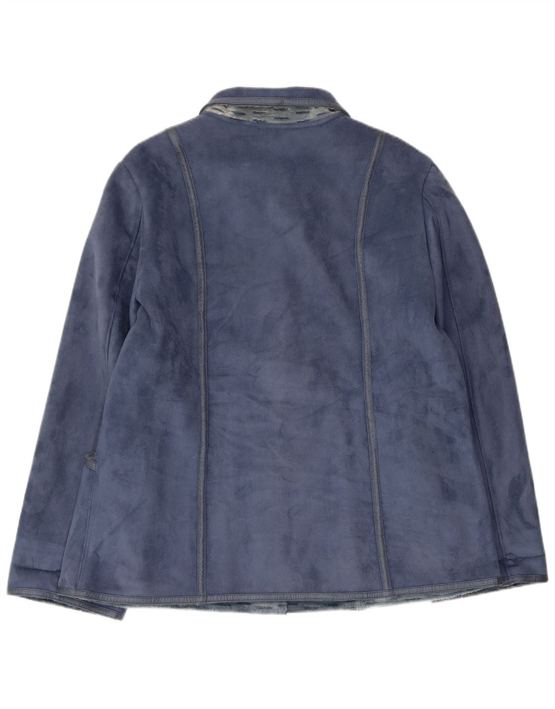 Vintage overfrakke til kvinder IT 50 XL blå polyester