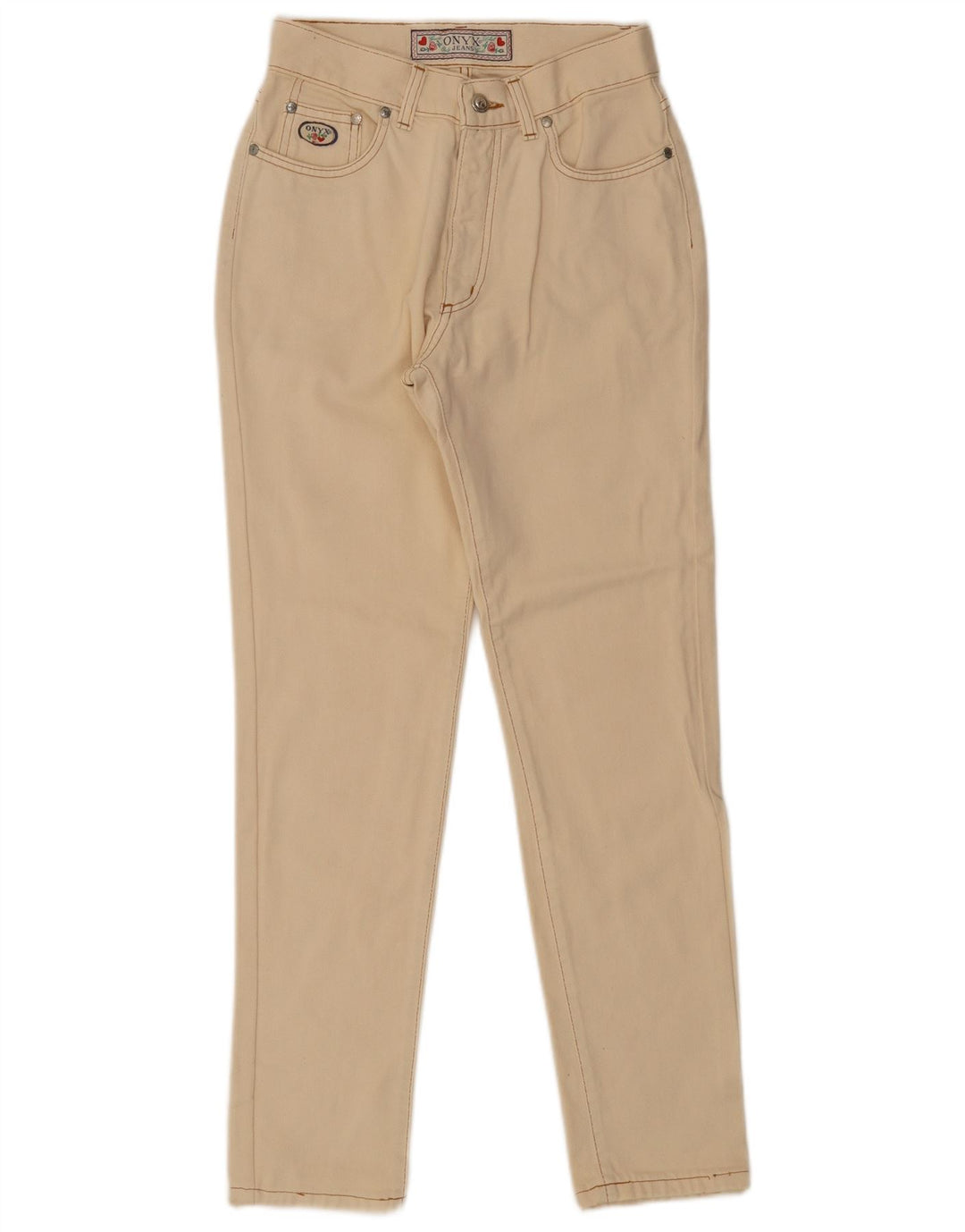 Onyx Dame Slim Jeans W29 L29 Beige Bomuld