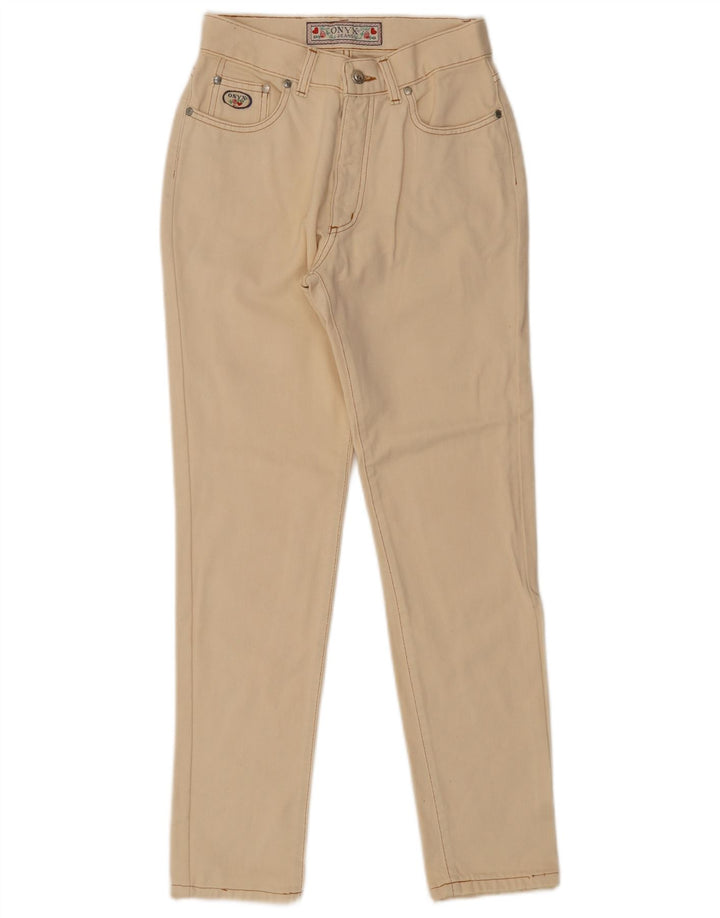 Onyx Dame Slim Jeans W29 L29 Beige Bomuld