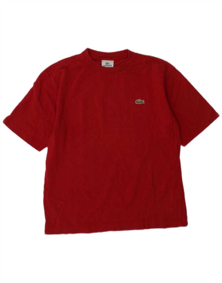 Lacoste Herre T-Shirt Top Størrelse 3 Lille Rød Bomuld