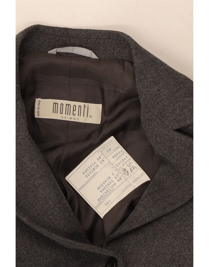 MOMENTI Dame 4-knaps blazerjakke IT 42 Medium Grey Polyester