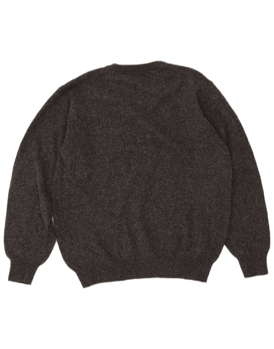 ZARA Herre V-hals sweater mellemgrå uld