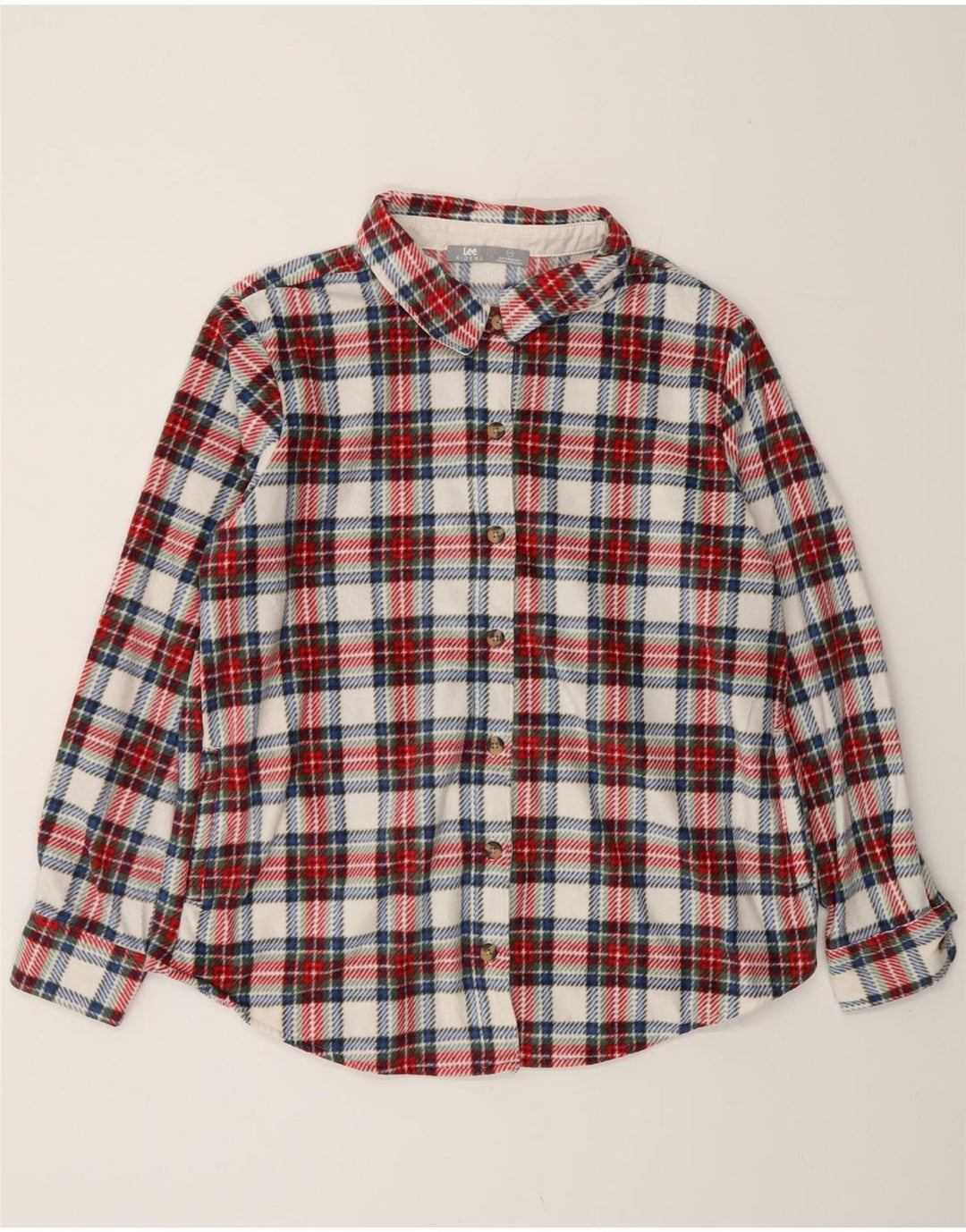 LEE Womens Riders Flannel Shirt UK 16 Large Red Check Polyester