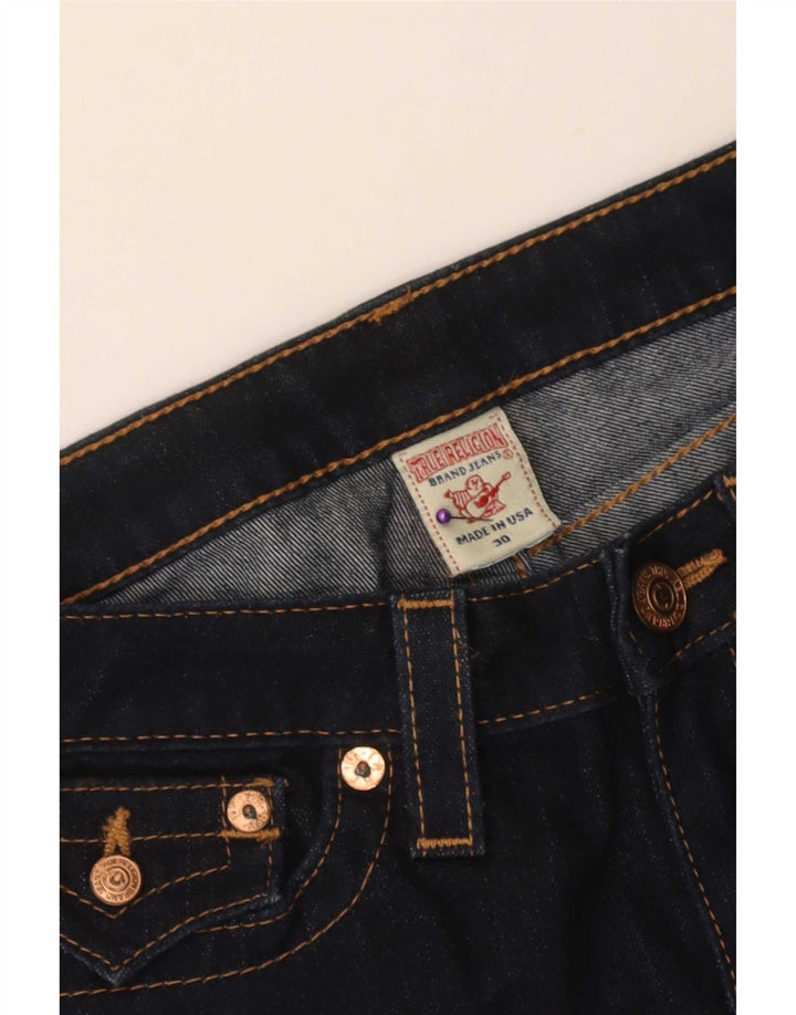 True Religion Dame Slim Jeans W30 L34 Marineblå Bomuld