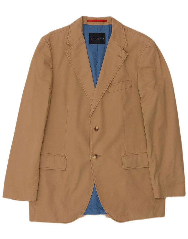 TOMMY HILFIGER Herre 2-knaps blazerjakke EU 52 XL Beige Bomuld