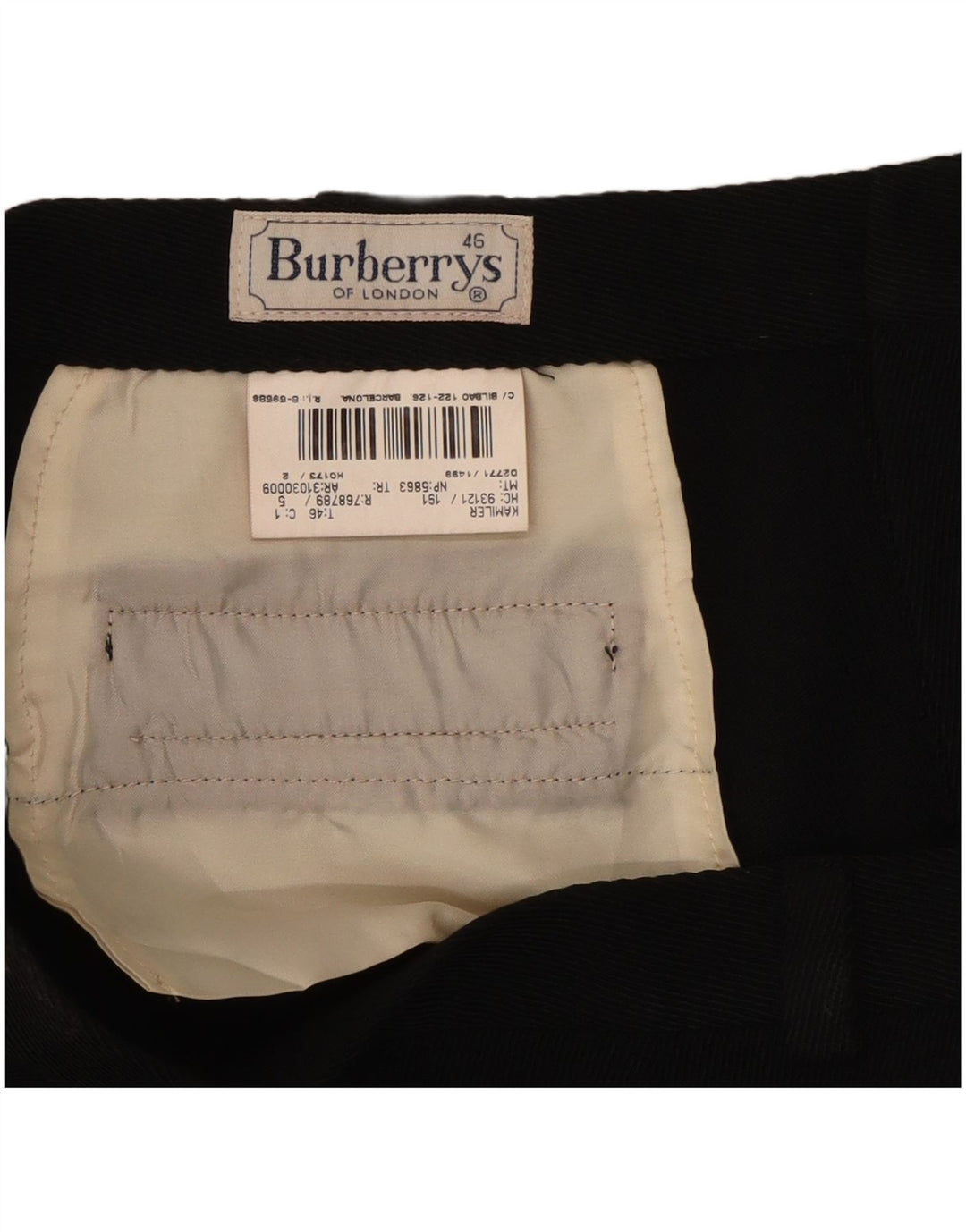 Burberrys koniske jakkesætsbukser til kvinder IT 46 Large W32 L29 Sort polyester