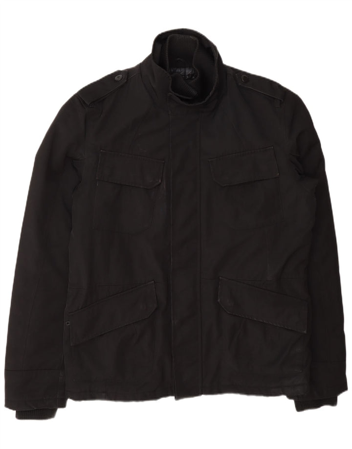 Bomboogie Herre Military Utility Jacket UK 40 Large Black Polyester