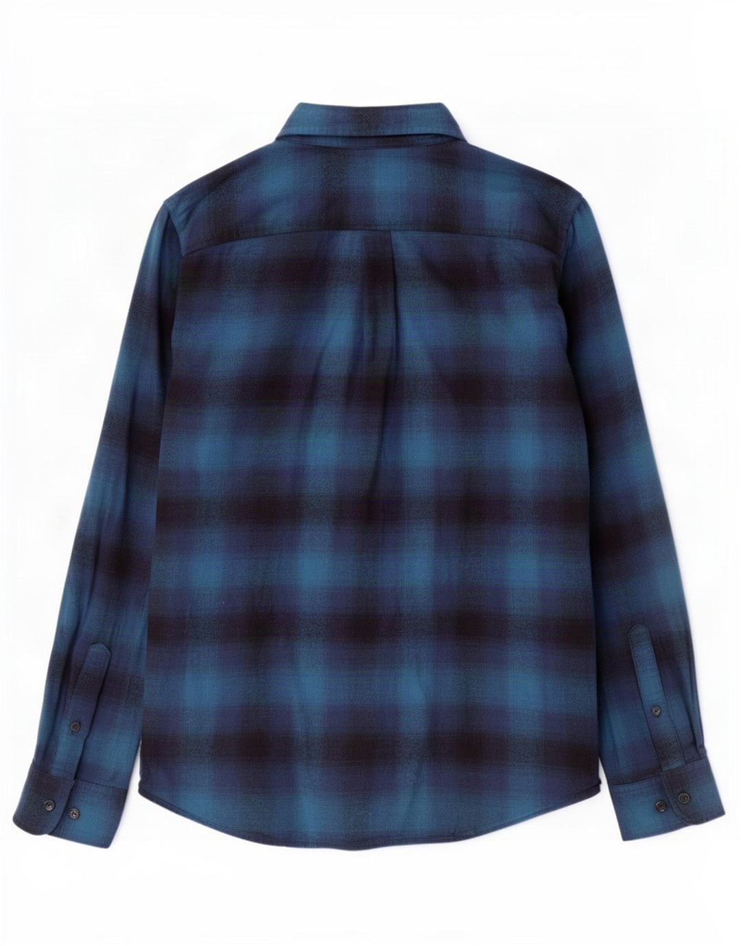 Chaps Herre Flanelskjorte Medium Blå Plaid Bomuld