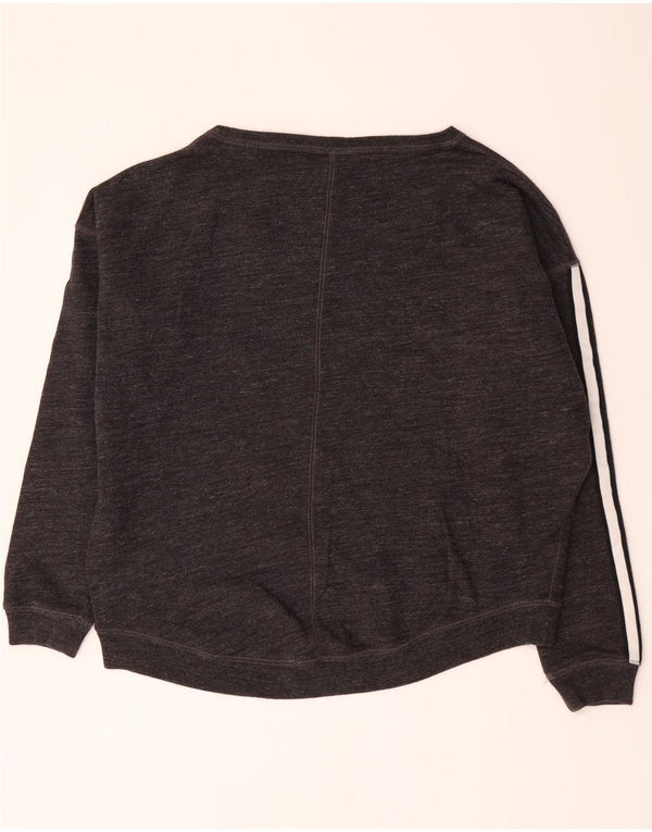 Nike Womens Graphic Oversized Sweatshirt Jumper UK 10 Small Grey Bomuld