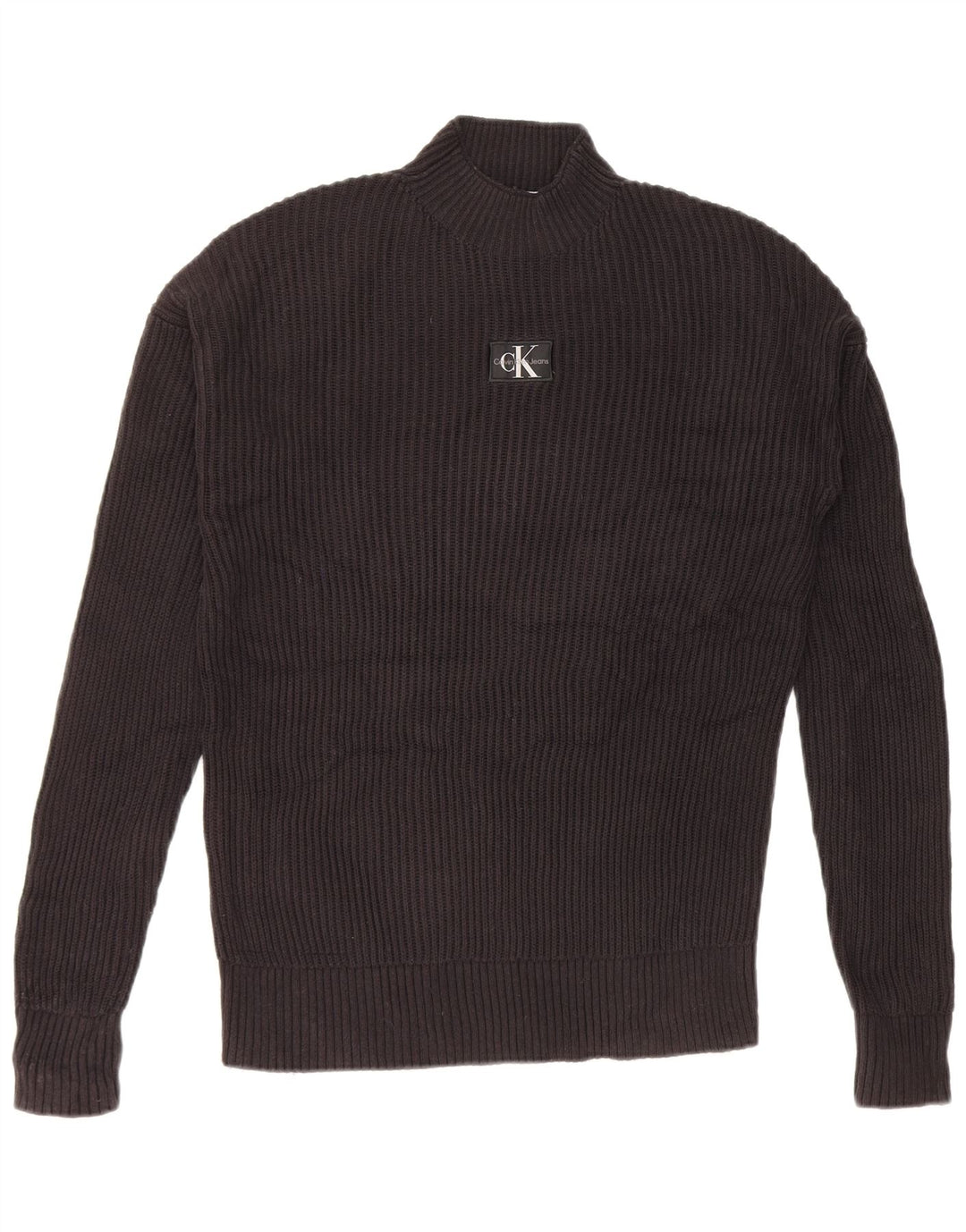 Calvin Klein Jeans Herre Turtle Neck Jumper Sweater Large Sort