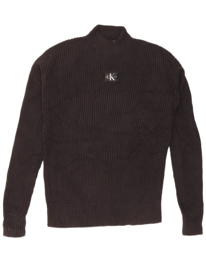 Calvin Klein Jeans Herre Turtle Neck Jumper Sweater Large Sort