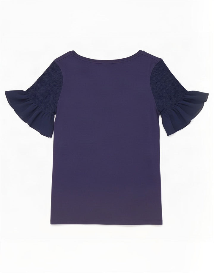 Guess Dame Bluse Top UK 8 Small Navy Blue Colourblock Rayon