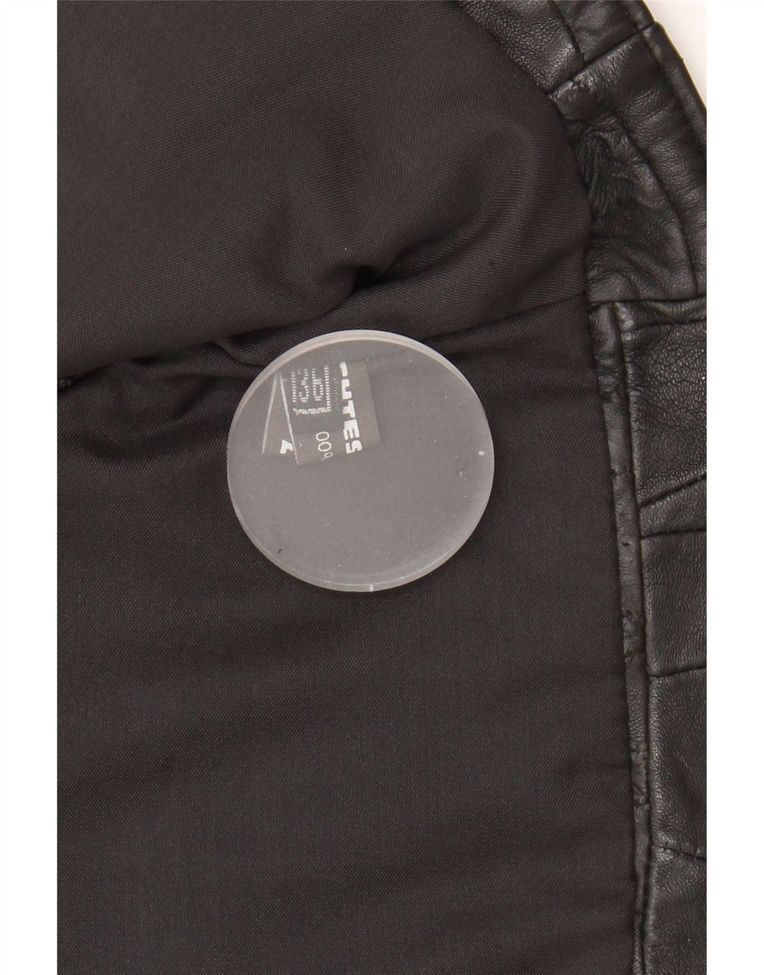 VINTAGE Womens Leather Waistcoat EU 36 Small Black Patchwork Leather