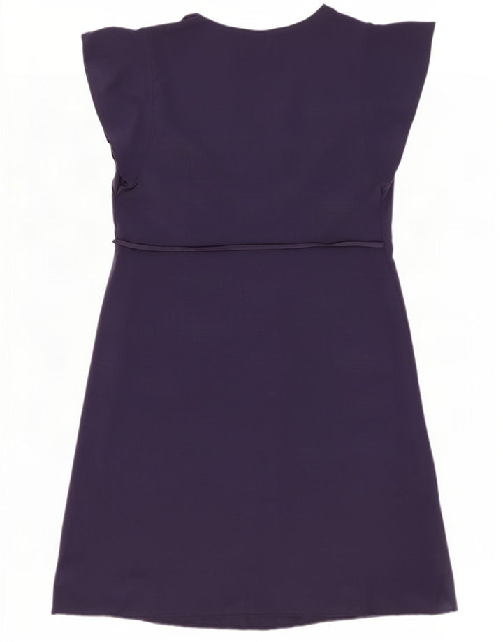 Marks & Spencer Dame A-Line Kjole UK 16 Large Navy Blue Polyester