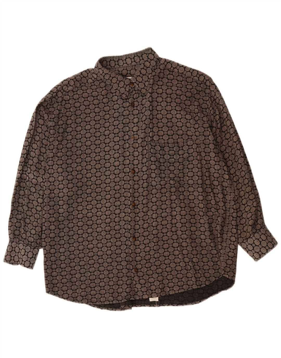 GP. BELLINI & COMPANY Herreskjorte Medium Sort Geometrisk Viscose