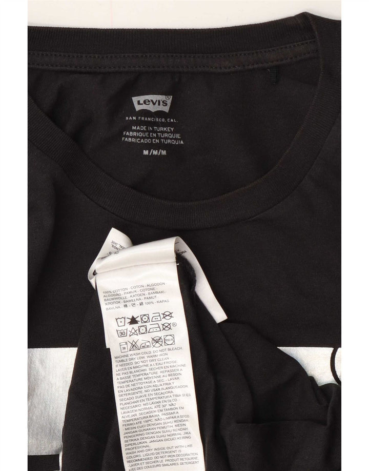 Levi's Dame Grafisk T-Shirt Top UK 14 Medium Grå Bomuld