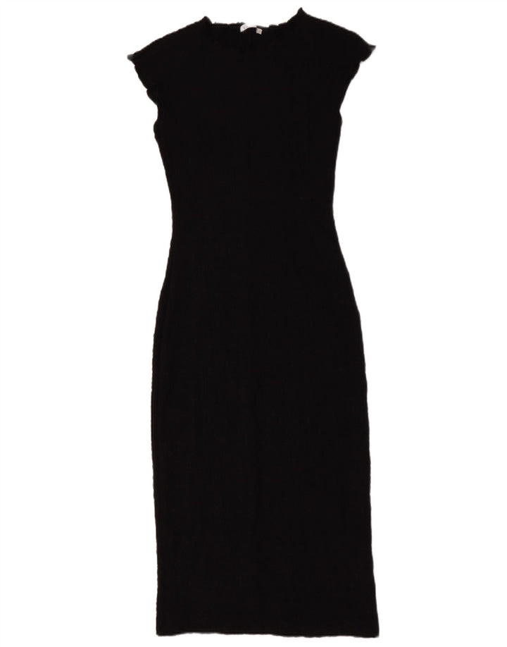 Zara Womens Sheath Dress UK 8 Small Black