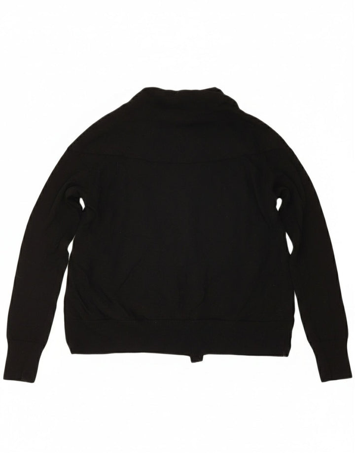 Cos Dame Oversized Open Cardigan Sweater UK 6 XS Sort Uld