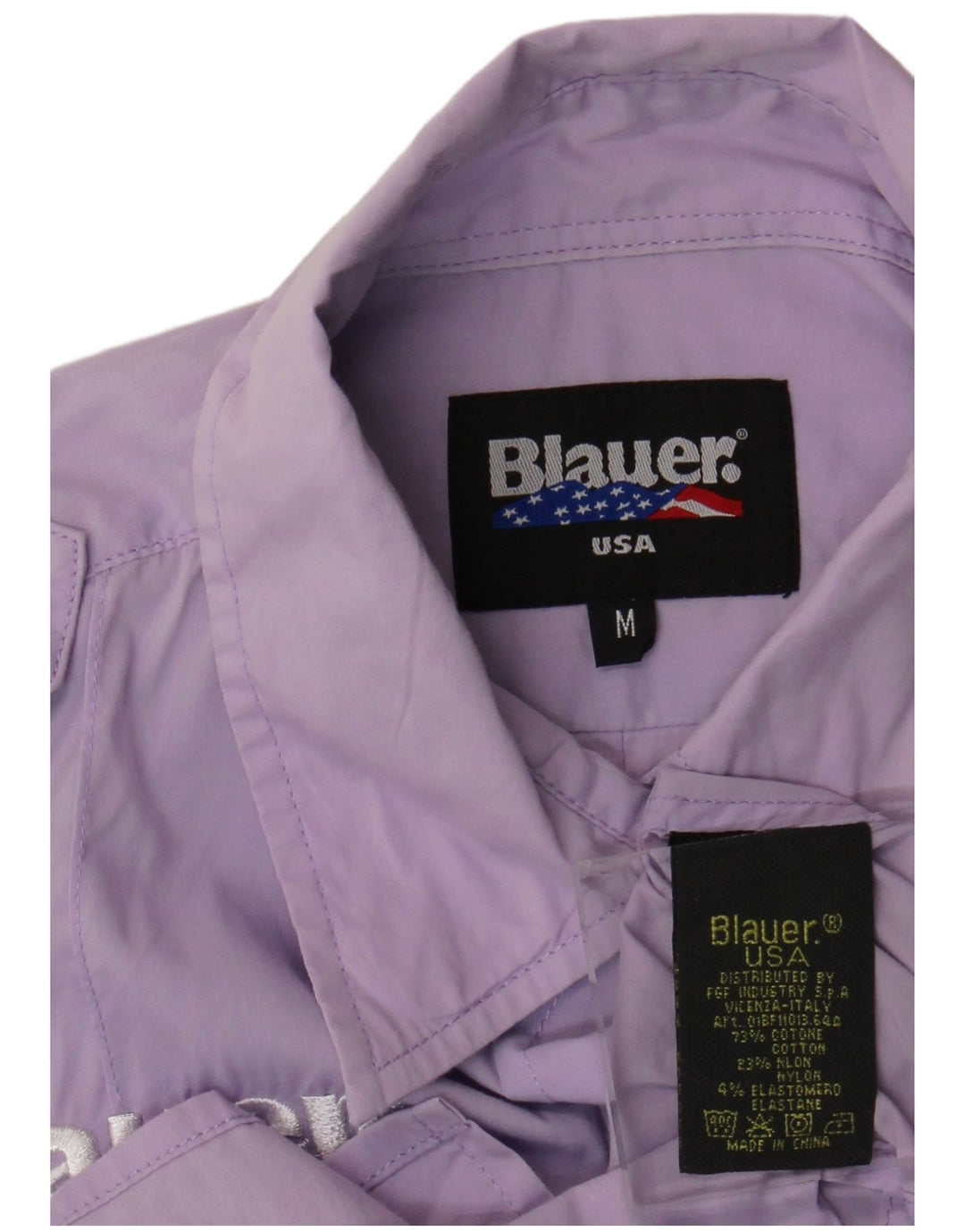 Blauer Womens Military Graphic Short Sleeve Shirt UK 12 Medium Purple