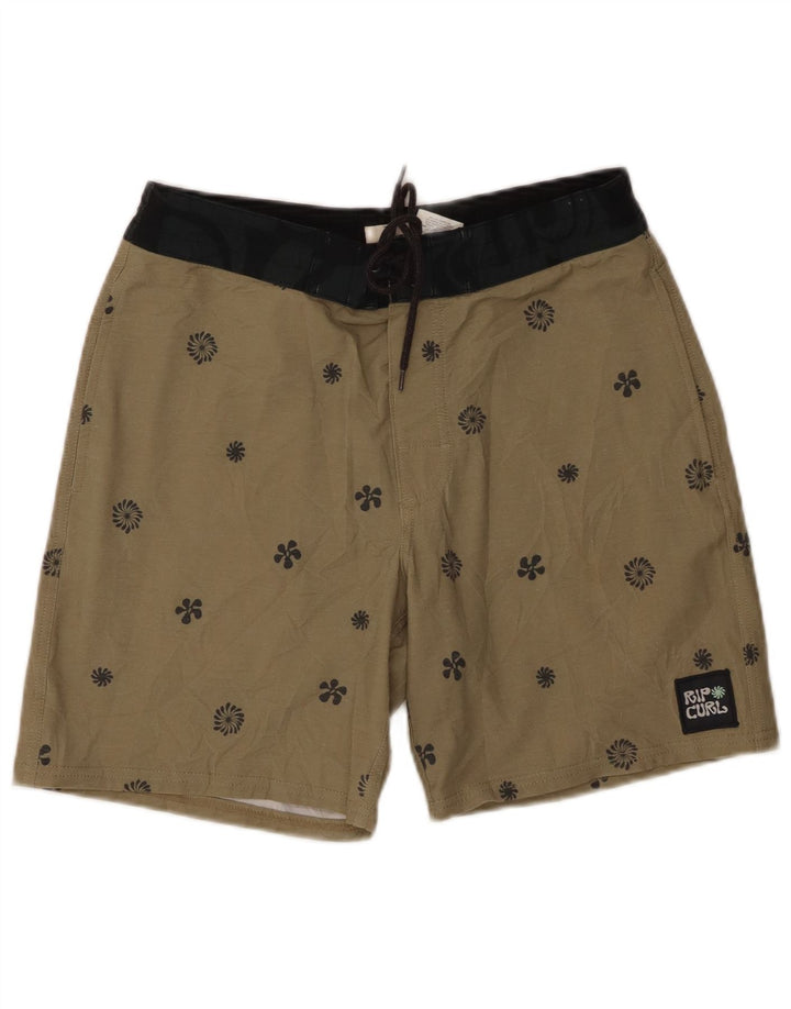 Rip Curl Badeshorts til mænd Small Green Floral Polyester