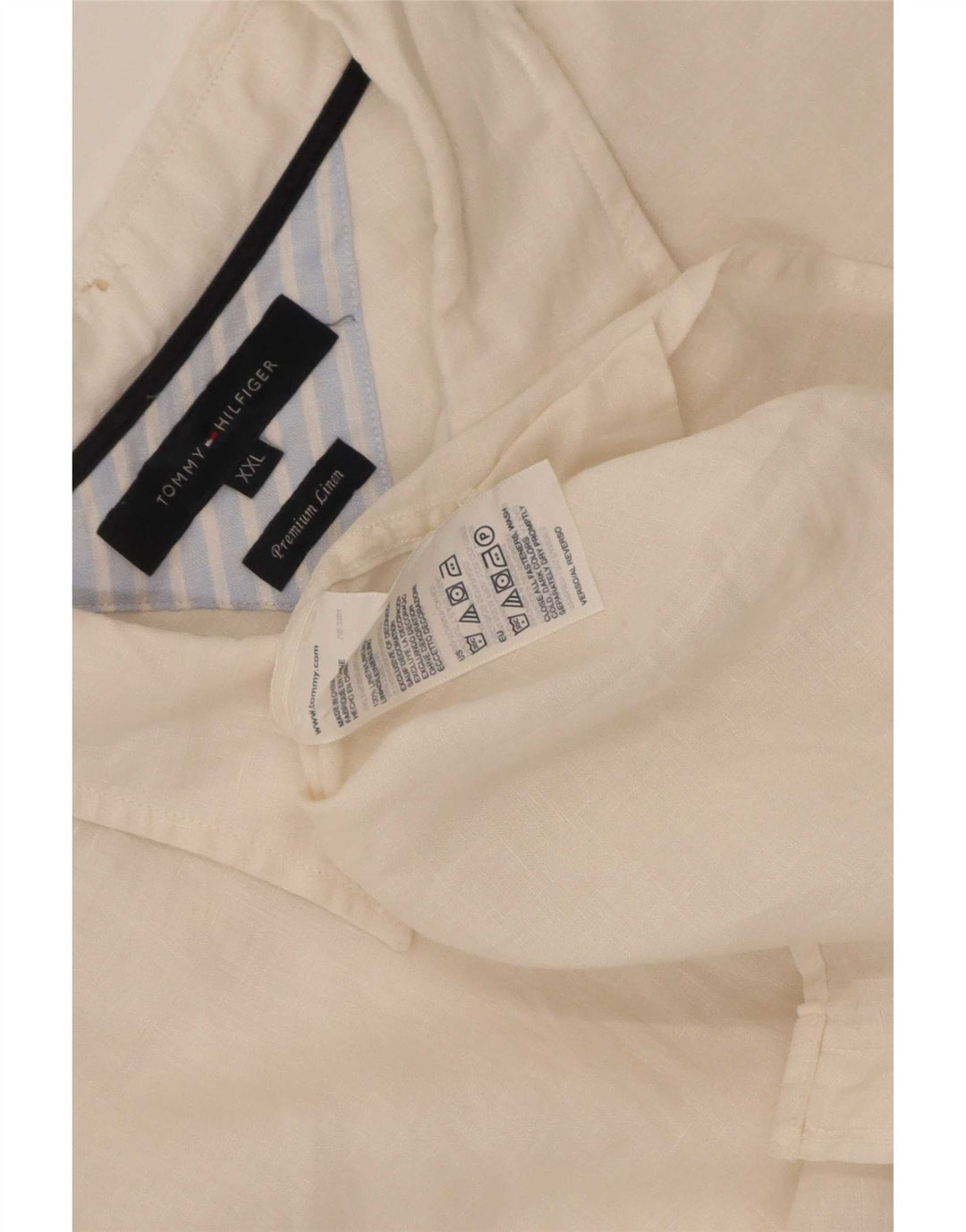 Tommy Hilfiger Herreskjorte 2XL Hvid hør