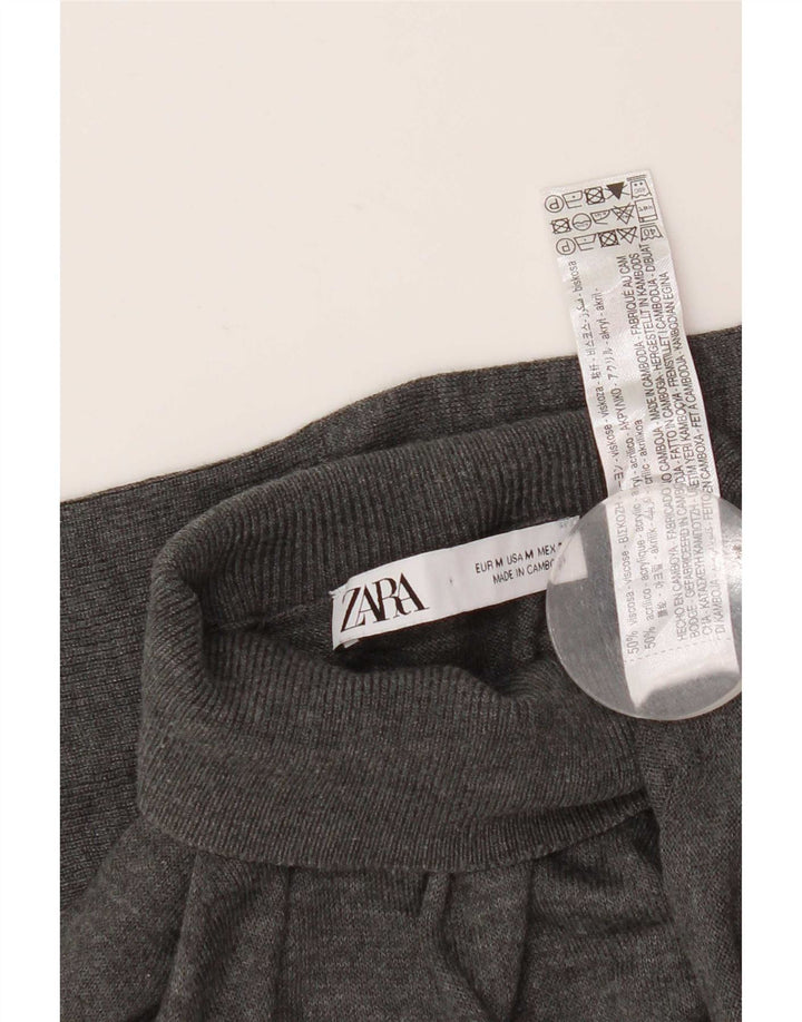Zara Herre rullehals sweater Medium grå viskose