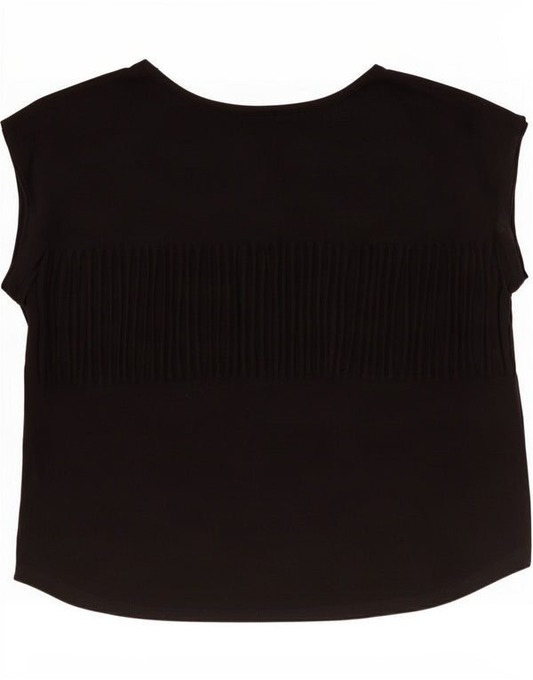 Guess Kvinder Oversized grafisk T-shirt Top UK 10 Small Black Animal Print
