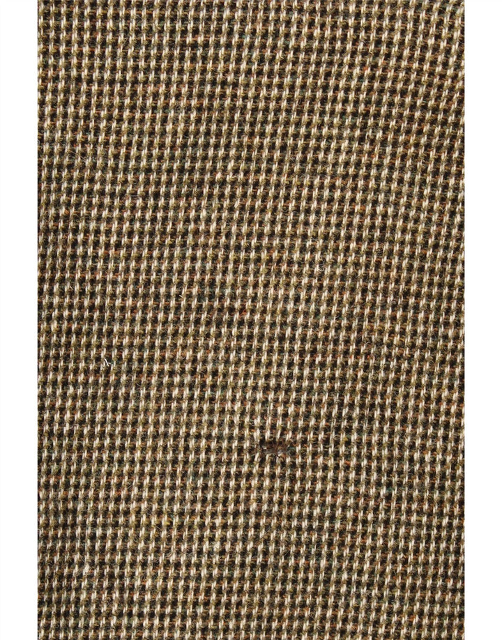 Harris Tweed Herre 3-knaps blazerjakke UK 40 Large Brown Check New Wool