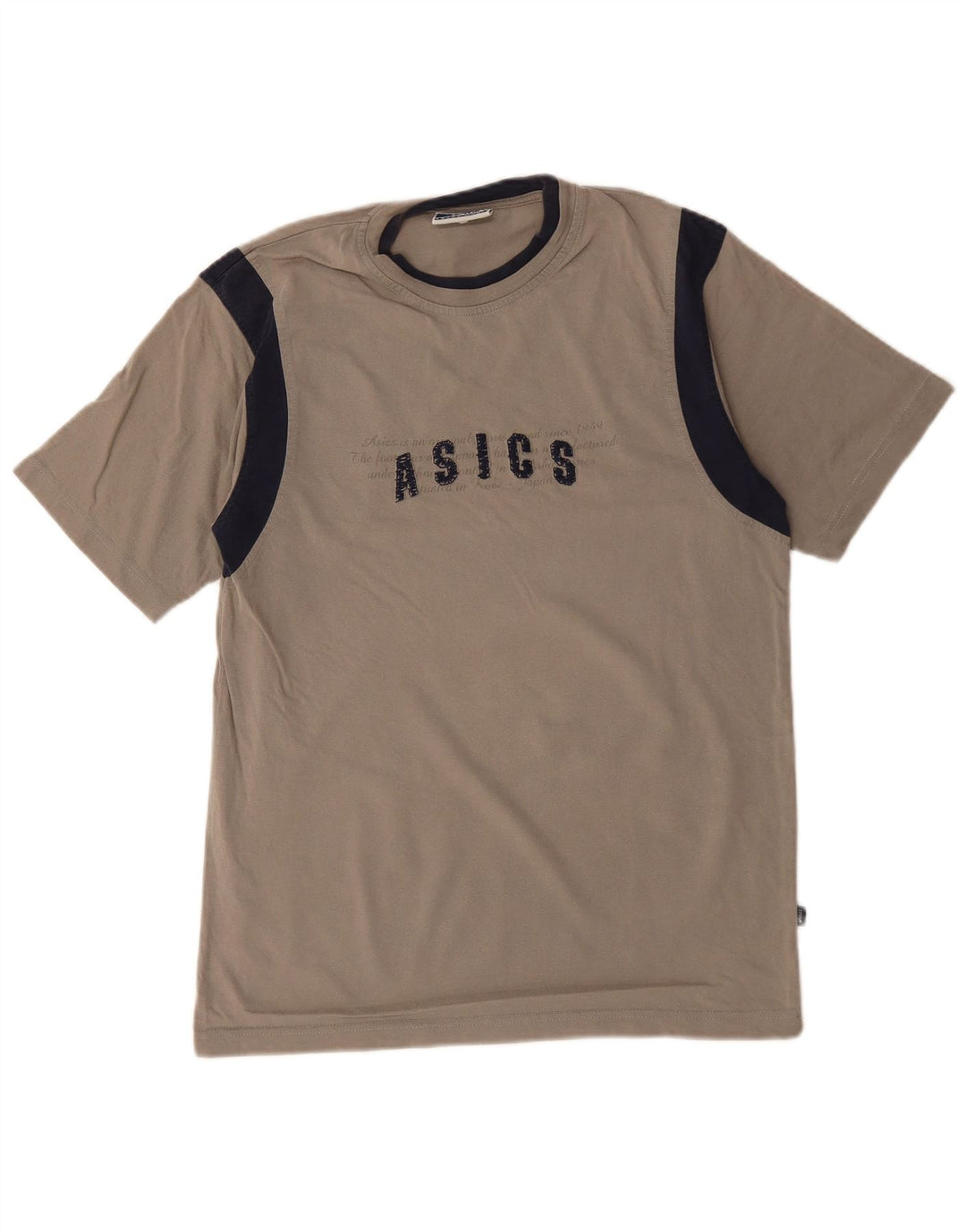 Asics Herre Grafisk T-Shirt Top Lille Grå Colourblock Bomuld