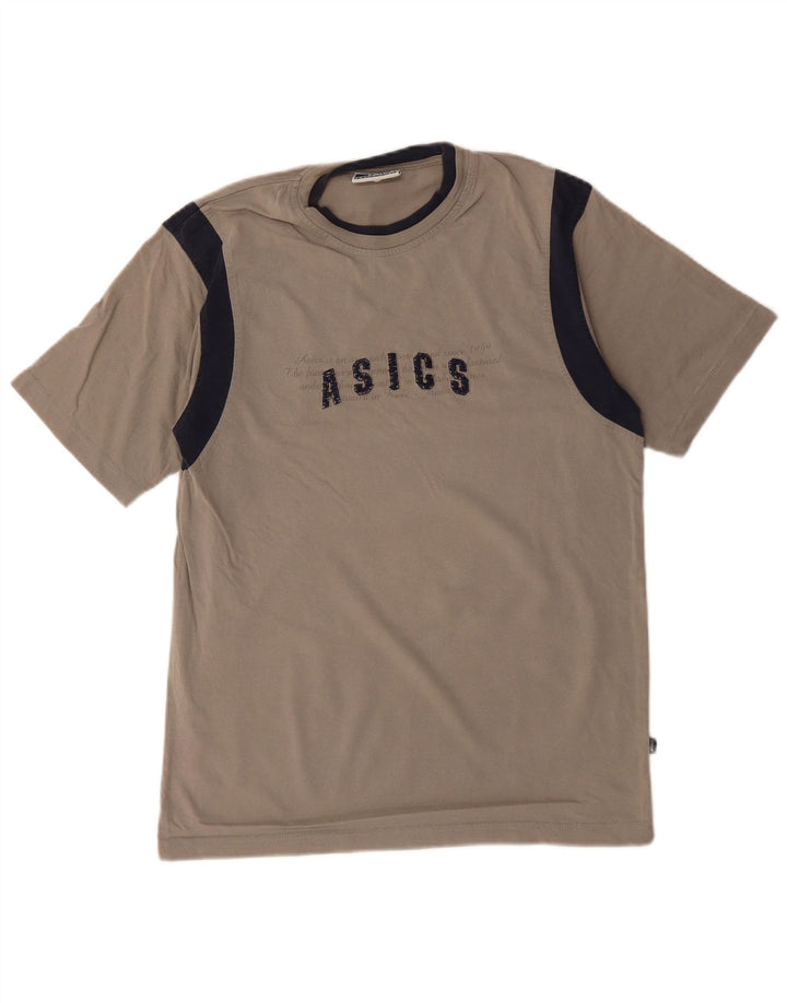 Asics Herre Grafisk T-Shirt Top Lille Grå Colourblock Bomuld
