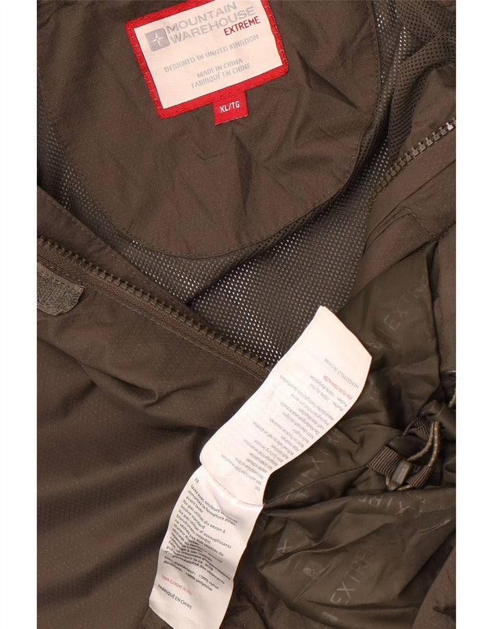 Mountain Warehouse Regnjakke til mænd UK 42 XL Khaki Nylon