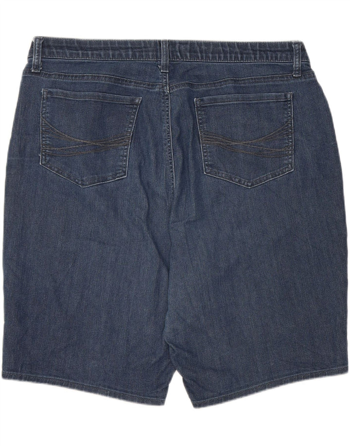 LEE Womens Riders Højtaljede denimshorts US 20 3XL W40 Blå Bomuld